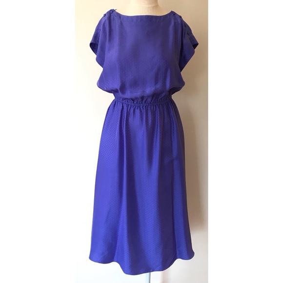 PS2 • 6 • 100% Silk Vintage Purple Dress - Picture 5 of 7